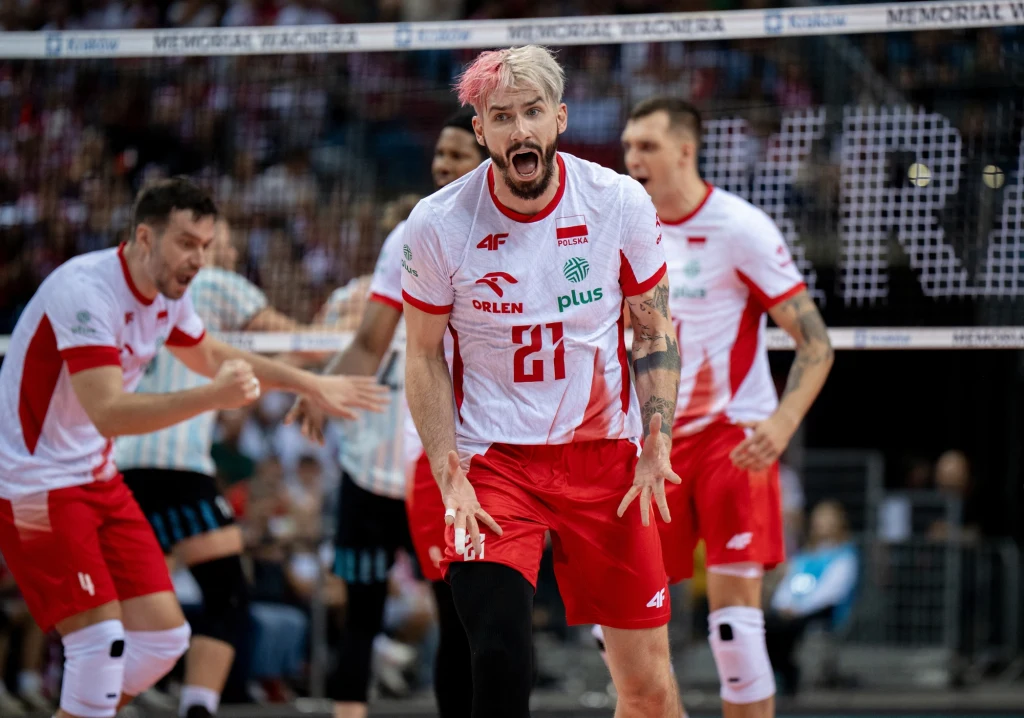 Tomasz Fronal (na pierwszym planie) w reprezentacji Polski