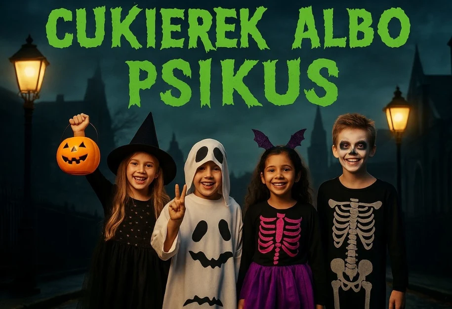 Dzieci przebrane na Halloween