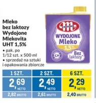 Mleko bez laktozy Mlekovita