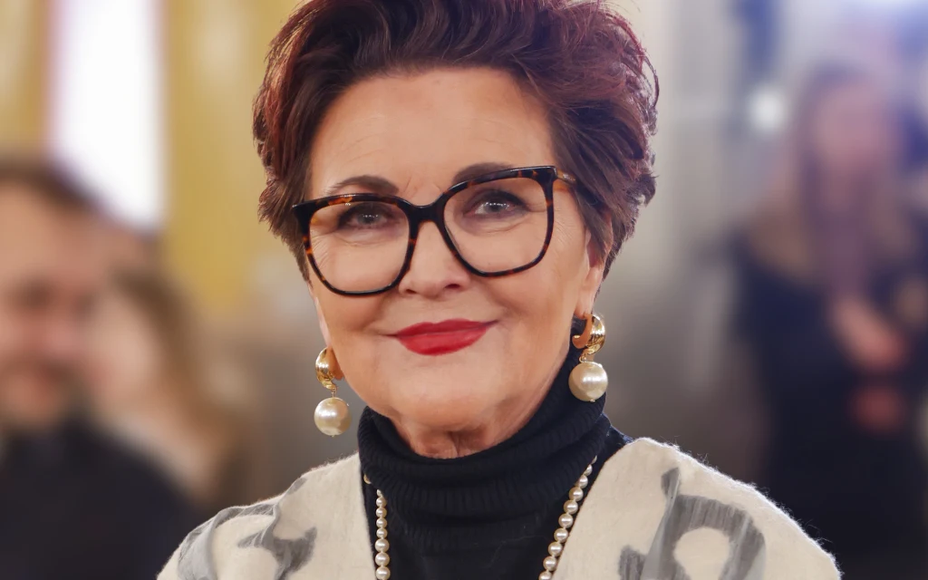 Jolanta Kwaśniewska podczas wernisażu wystawy "Niech nas widzą!"