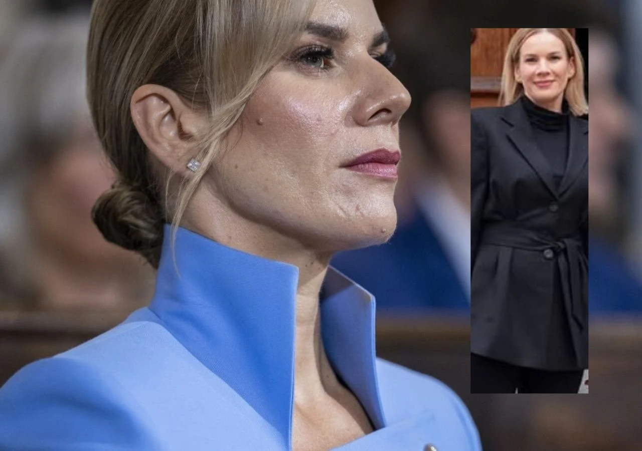 Marta Nawrocka zaskoczyła wszystkich wybierając dwukrotnie tę samą marynarkę. Za pierwszym razem zestawiła ją z beżowym golfem, za drugim zaś postawiła na czerń.