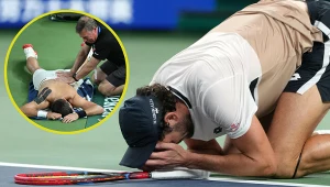 Valentin Vacherot (w kółku Novak Djoković - zdj. Jade Gao)