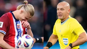 Erling Haaland i Szymon Marciniak