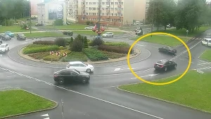 Chciał driftować na rondzie. Po pierwsze nie umiał, po drugie nie widział policji