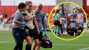 Kontuzja Ewy Pajor, 12.10.2025 r. (screen: x.com/yoacc)