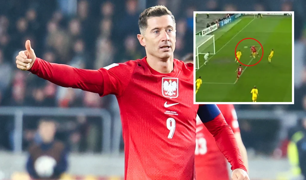 Robert Lewandowski w meczu z Litwą (12.10.2025)