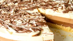 Budyniowiec Księżniczki Elsy. Ciasto bez pieczenia idealne na październik