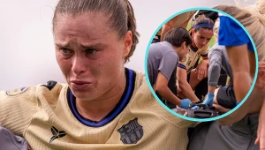 Kontuzja Ewy Pajor w meczu z Atletico Madryt, 12.10.2025 r.