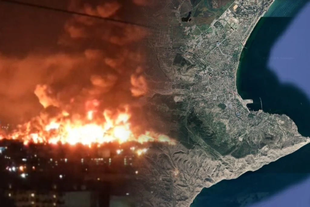 Ukraina zaatakowała cele na Krymie. Skład ropy naftowej stanął w ogniu Ukraina zaatakowała cele na Krymie. Skład ropy naftowej stanął w ogniu