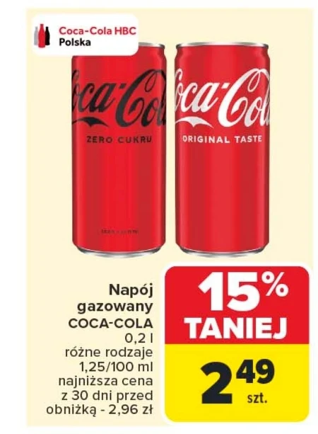 Napój gazowany Coca-Cola