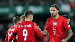 Przemysław Wiśniewski i Robert Lewandowski po meczu Polska - Litwa