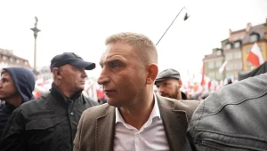 Robert Bąkiewicz w trakcie protestu