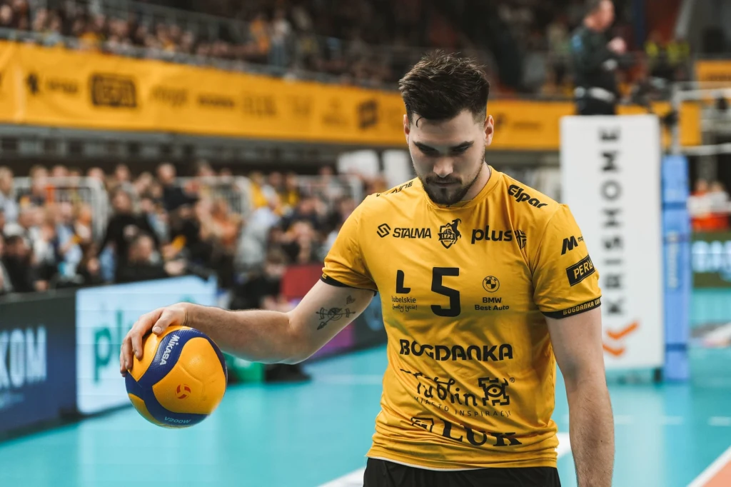 Mikołaj Sawicki w barwach Bogdanki LUK Lublin Mikołaj Sawicki w barwach Bogdanki LUK Lublin