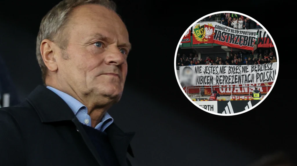 Kibice atakowali Donalda Tuska podczas meczu w Kownie