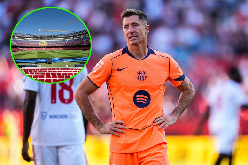 Robert Lewandowski i Camp Nou Robert Lewandowski i Camp Nou