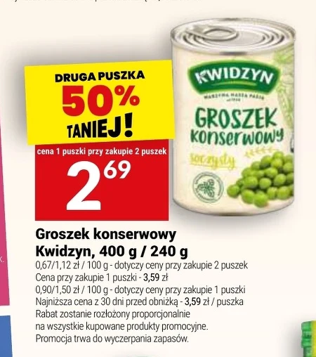 Groszek konserwowy Kwidzyn