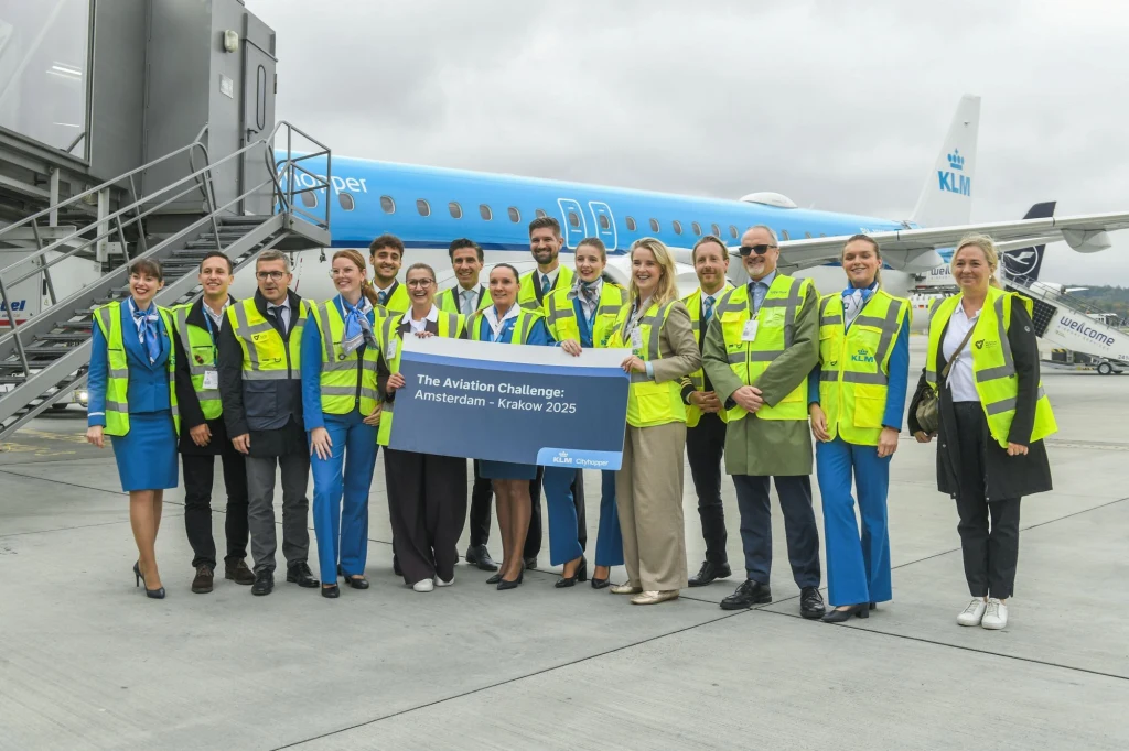Lot KLM na trasie z Amsterdamu do Krakowa brał udział w "The Aviation Challenge"