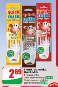 Słomki o smaku czekoladowym Quick Milk