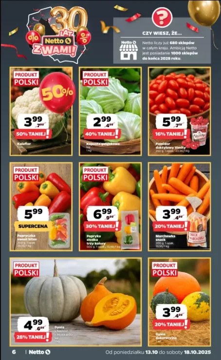 Promocja na kalafior w Netto