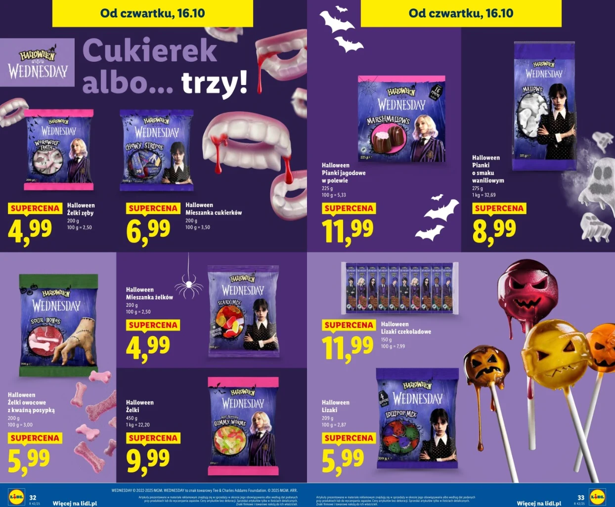 Strasznie pyszne! Halloweenowe słodycze „Wednesday” tylko w Lidlu