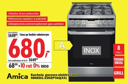 Kuchenka gazowo-elektryczna Amica