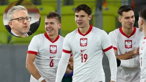 Jerzy Brzęczek i najważniejsze gwiazdy jego drużyny - Antoni Kozubal, Marcel Krajewski, Tomasz Pieńko i Oskar Pietuszewski