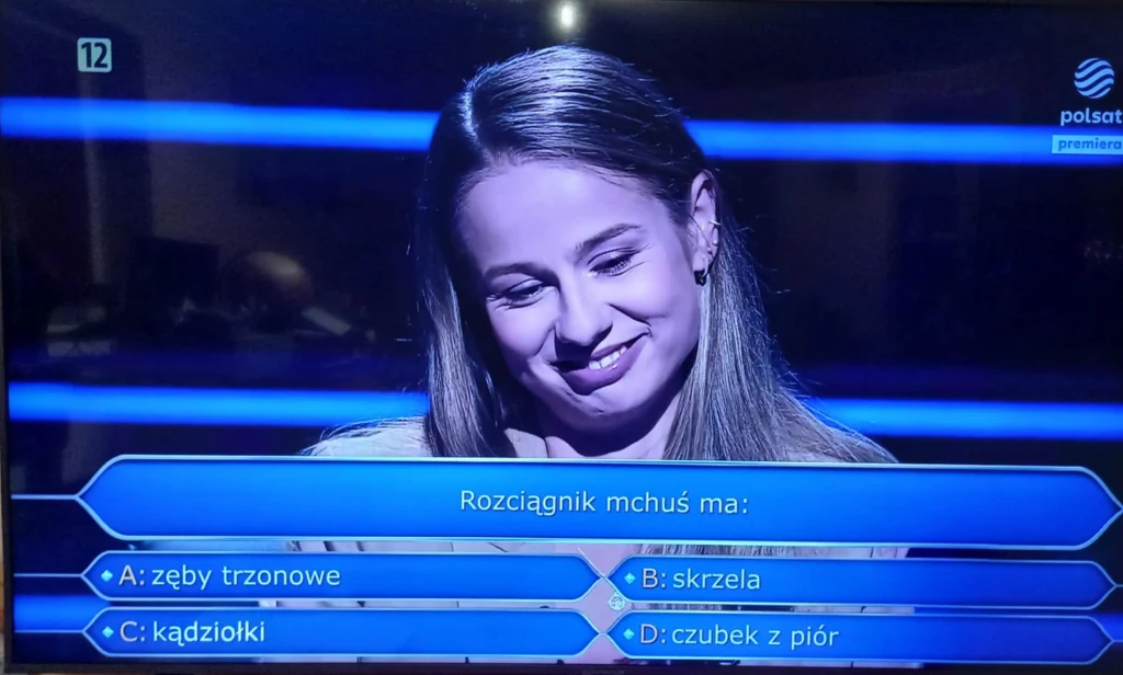 To pytanie sprawiło zawodniczce trudność. Czym jest rozciągnik mchuś? To pytanie sprawiło zawodniczce trudność. Czym jest rozciągnik mchuś?