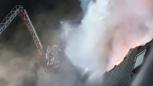 Pożar hotelu w Mniszewie w woj. mazowieckim