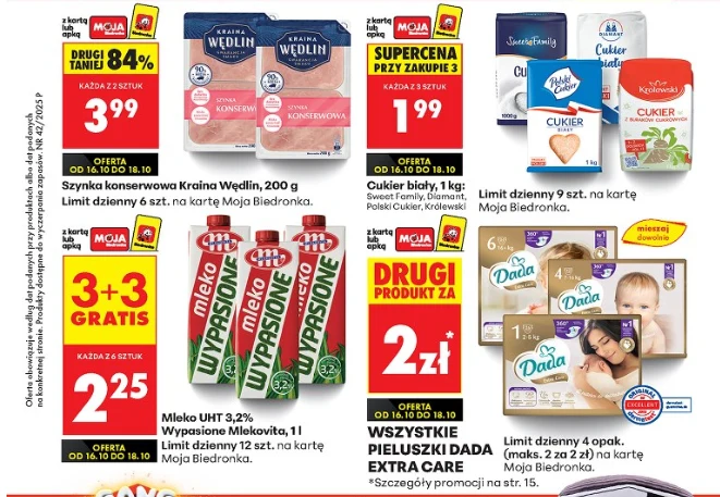 Mleko, masło i pieluszki w promocji z kartą Moja Biedronka