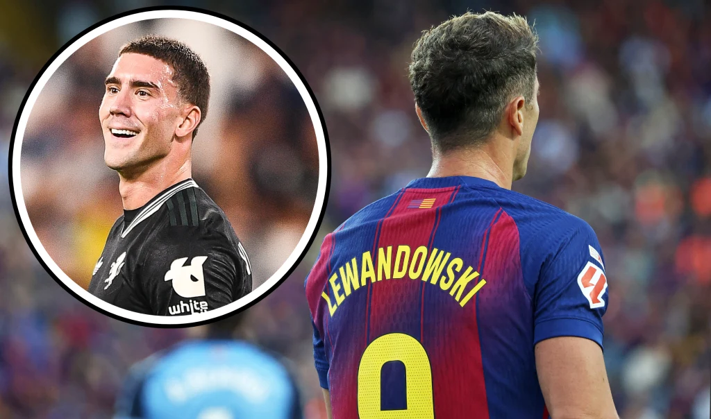 Dusan Vlahović i Robert Lewandowski Dusan Vlahović i Robert Lewandowski