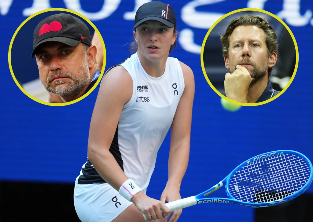 Tomasz Wiktorowski, Iga Świątek i Wim Fissette Tomasz Wiktorowski, Iga Świątek i Wim Fissette