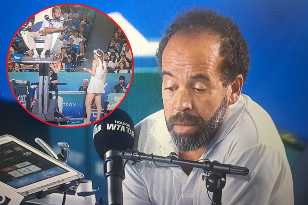 Jelena Rybakina ruszyła z pretensjami do sędziego Kadera Nouniego. Po... korzystanej dla niej decyzji Jelena Rybakina ruszyła z pretensjami do sędziego Kadera Nouniego. Po... korzystanej dla niej decyzji