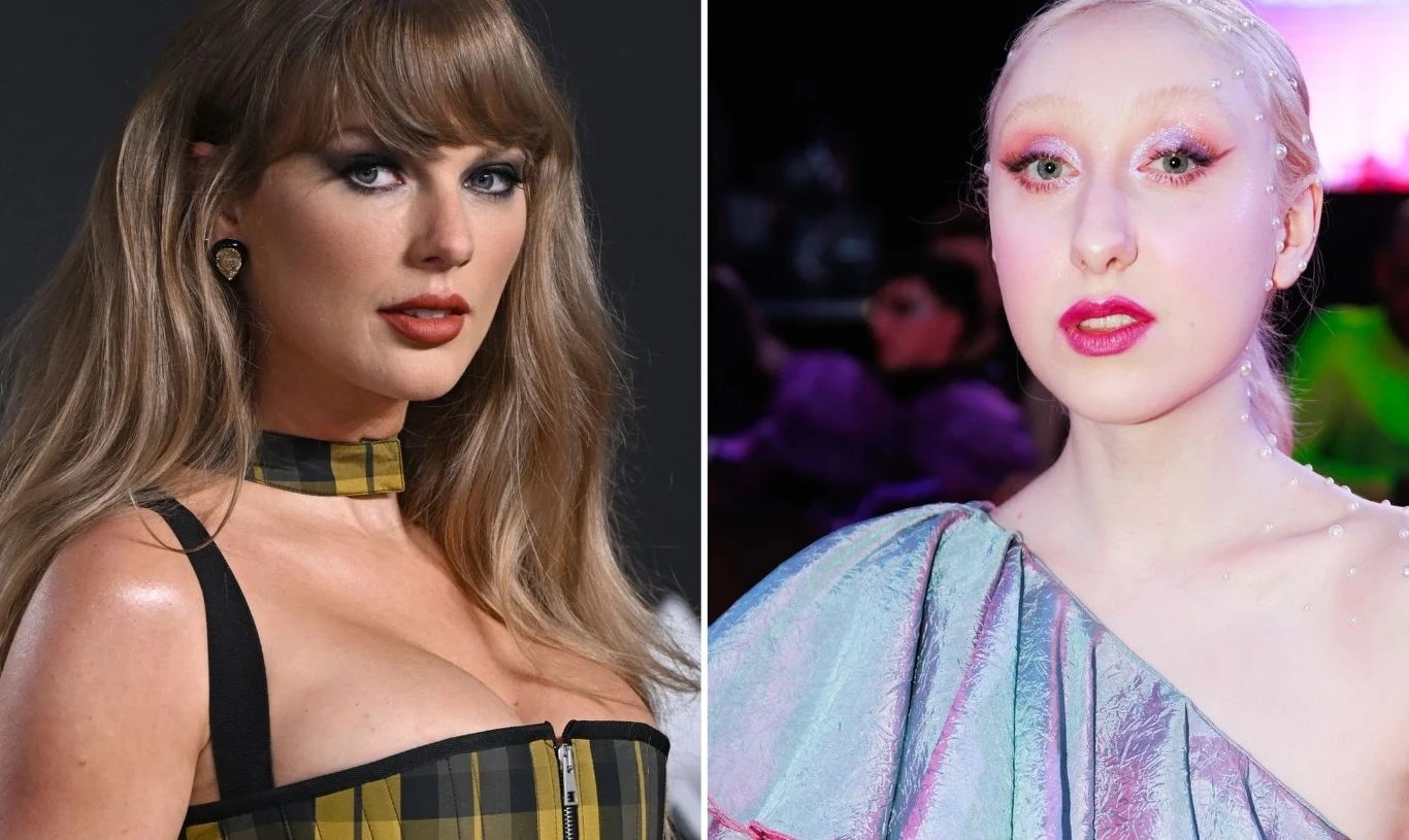 Taylor Swift została oskarżona o plagiat utworu Luny Po lewej stronie kobieta z długimi, falowanymi włosami, mocnym makijażem i w kreacji w kratę z odkrytymi ramionami, po prawej stronie kobieta z jasną cerą, makijażem podkreślającym oczy i ustami w różowym odcieniu, ubrana w błyszczącą, asymetryczną suk...