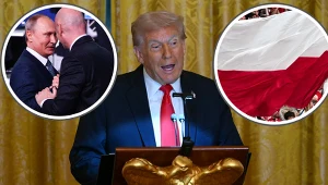 Na zdjęciu prezydent Rosji Władimir Putin, szef FIFA Gianni Infantino oraz głowa Stanów Zjednoczonych Donald Trump