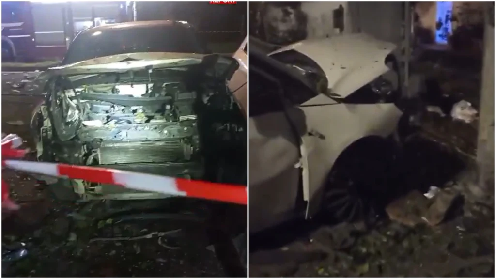 Zniszczone samochody dziennikarza śledczego Sigfrido Ranucciego