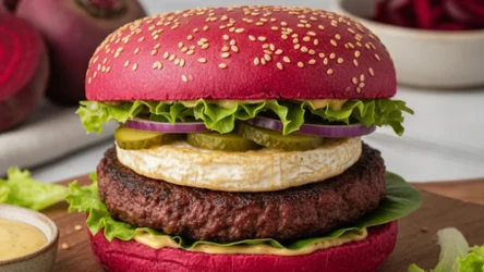 Burgery podwójnie buraczane – z camembertem i sosem miodowo-musztardowym. Przepis Karoliny Stolarskiej-Bigos
