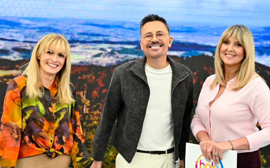 Z Justyną Mizerą w "halo tu polsat" rozmawiali Ewa Wachowicz i Krzysztof Ibisz