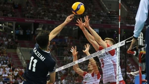 Saber Kazemi, Jakub Kochanowski i Łukasz Kaczmarek podczas Memoriału Huberta Wagnera w 2022 roku