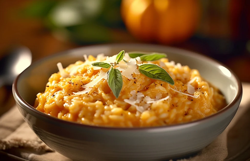 Kremowe risotto dyniowe z klopsikami – prosty przepis, który zachwyca