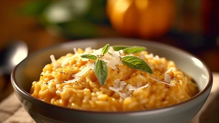 Smaki jesieni: dyniowe risotto z mięsno-ziołowymi klopsikami