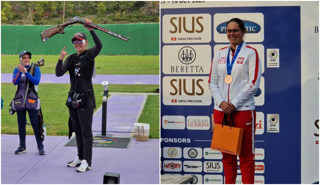 Sandra Bernal po wywalczeniu brązowego medalu mistrzostw świata w strzelectwie w konkurencji trapu Sandra Bernal po wywalczeniu brązowego medalu mistrzostw świata w strzelectwie w konkurencji trapu