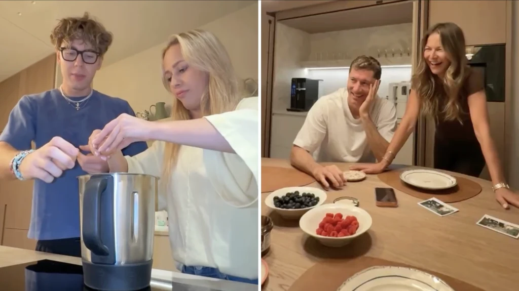 Mikołaj Bagiński i Magdalena Tarnowska odwiedzili dom Anny i Roberta Lewandowskich w Barcelonie Mikołaj Bagiński i Magdalena Tarnowska odwiedzili dom Anny i Roberta Lewandowskich w Barcelonie