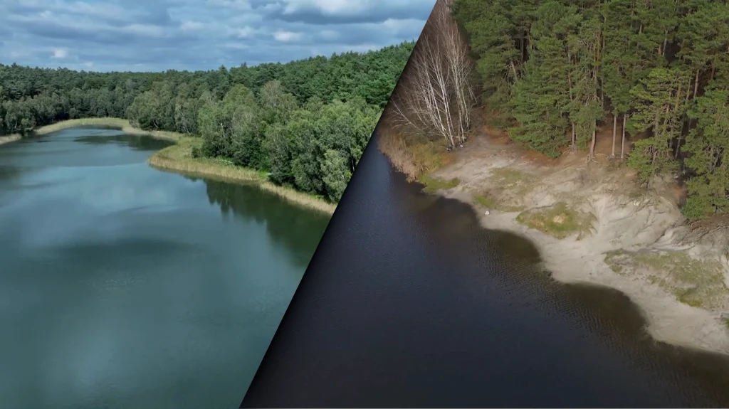 Woda w tym wielkopolskim jeziorze zmienia kolor w zależności od pory roku Woda w tym wielkopolskim jeziorze zmienia kolor w zależności od pory roku