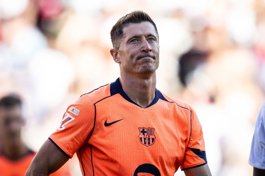 Robert Lewandowski w meczu FC Barcelony Robert Lewandowski w meczu FC Barcelony