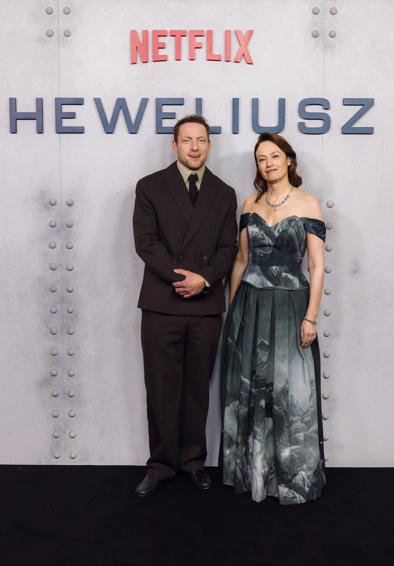 Magdalena Różczka i Konrad Eleryk - światowa premiera serialu "Heweliusz" w Szczecinie, fot. Marcin Oliva Soto