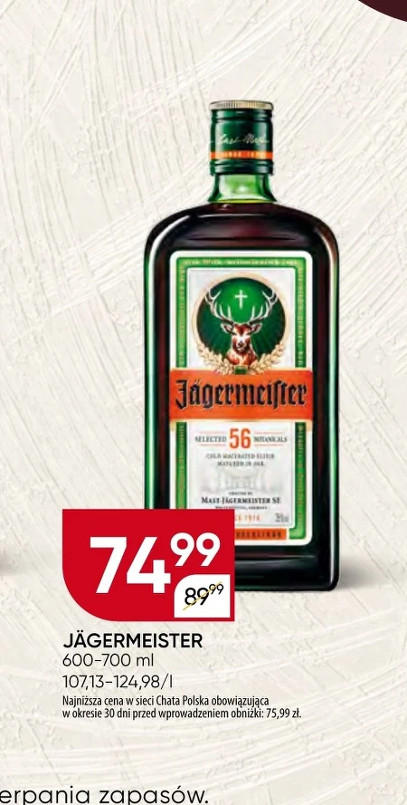 Napój alkoholowy Jägermeister