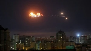 Jeden z rosyjskich ataków dronowych na Kijów