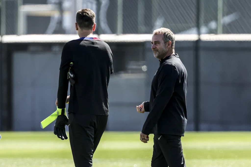 Wojciech Szczęsny i Hansi Flick Wojciech Szczęsny i Hansi Flick