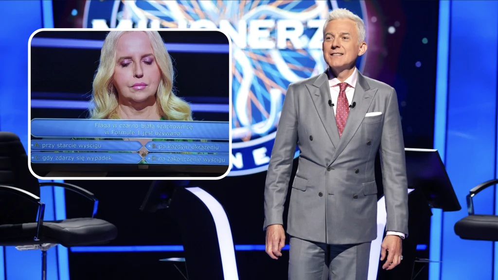 Uczestniczka "Milionerów" dostała pytanie o flagi w Formule 1 Uczestniczka "Milionerów" dostała pytanie o flagi w Formule 1