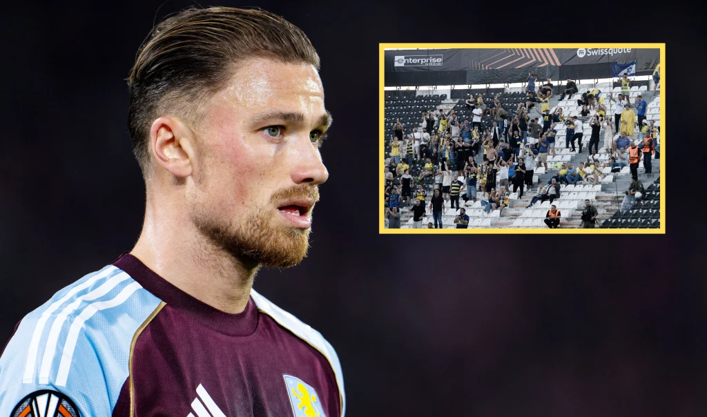 Matty Cash i kibice Maccabi Tel-Awiw